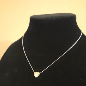 Elegant Silver Heart Pendant Necklace
